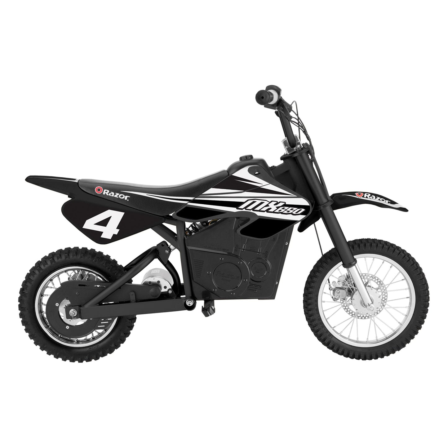 Razor MX650 Dirt Rocket High-Torque Electric Motocross Dirt Bike, 17 MPH, Black