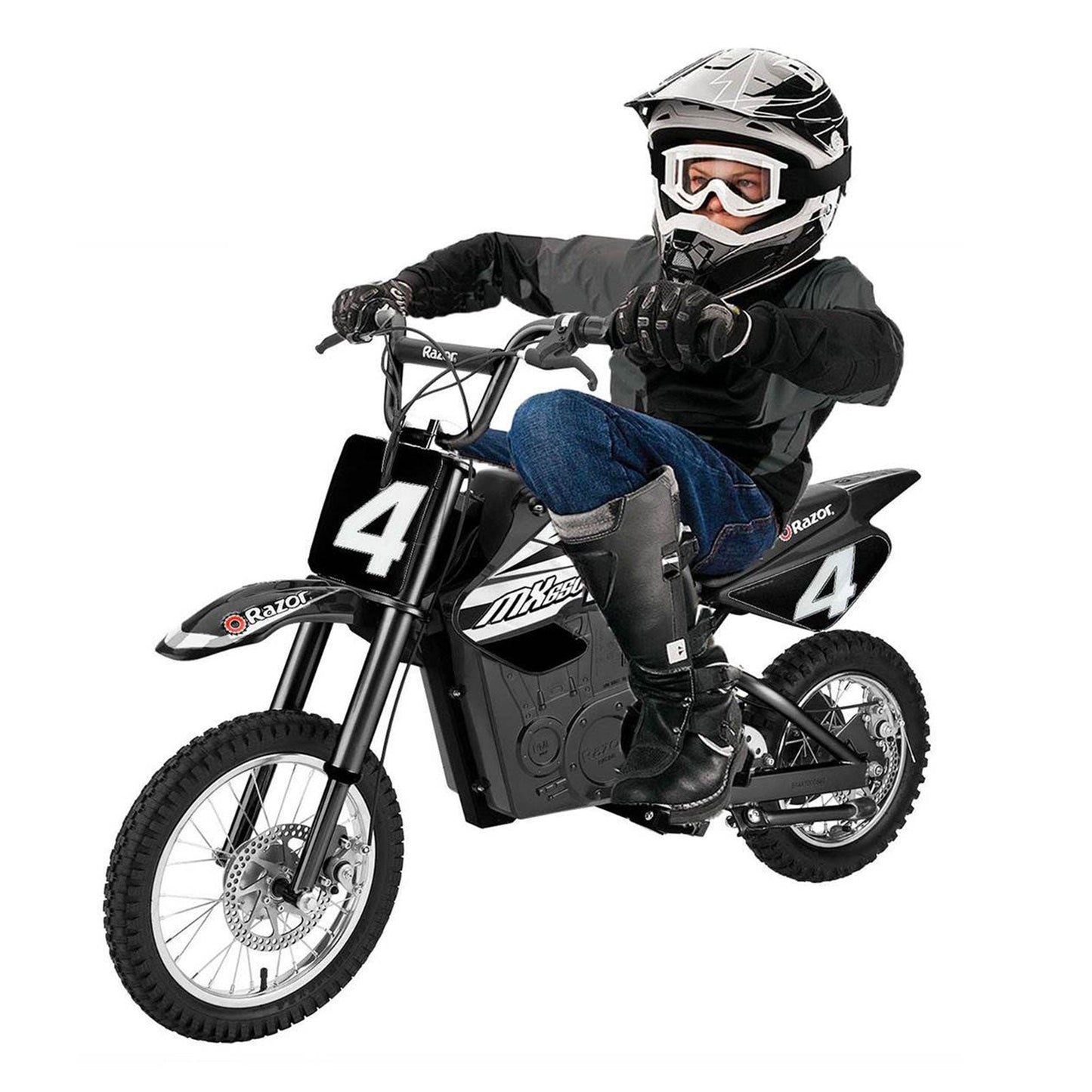 Razor MX650 Dirt Rocket High-Torque Electric Motocross Dirt Bike, 17 MPH, Black