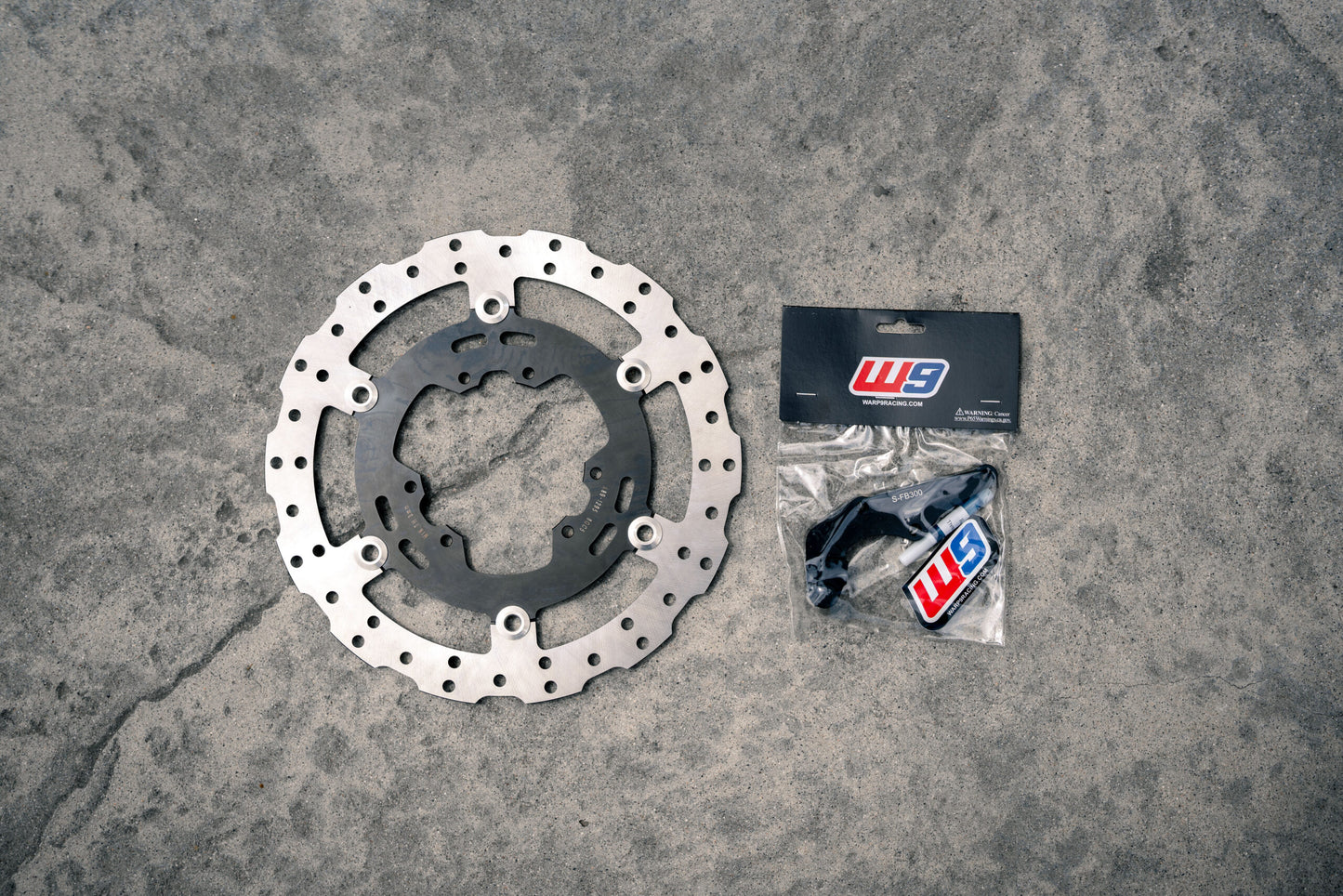 Warp 9 Ultra Bee 300mm Front Rotor and Caliper Bracket