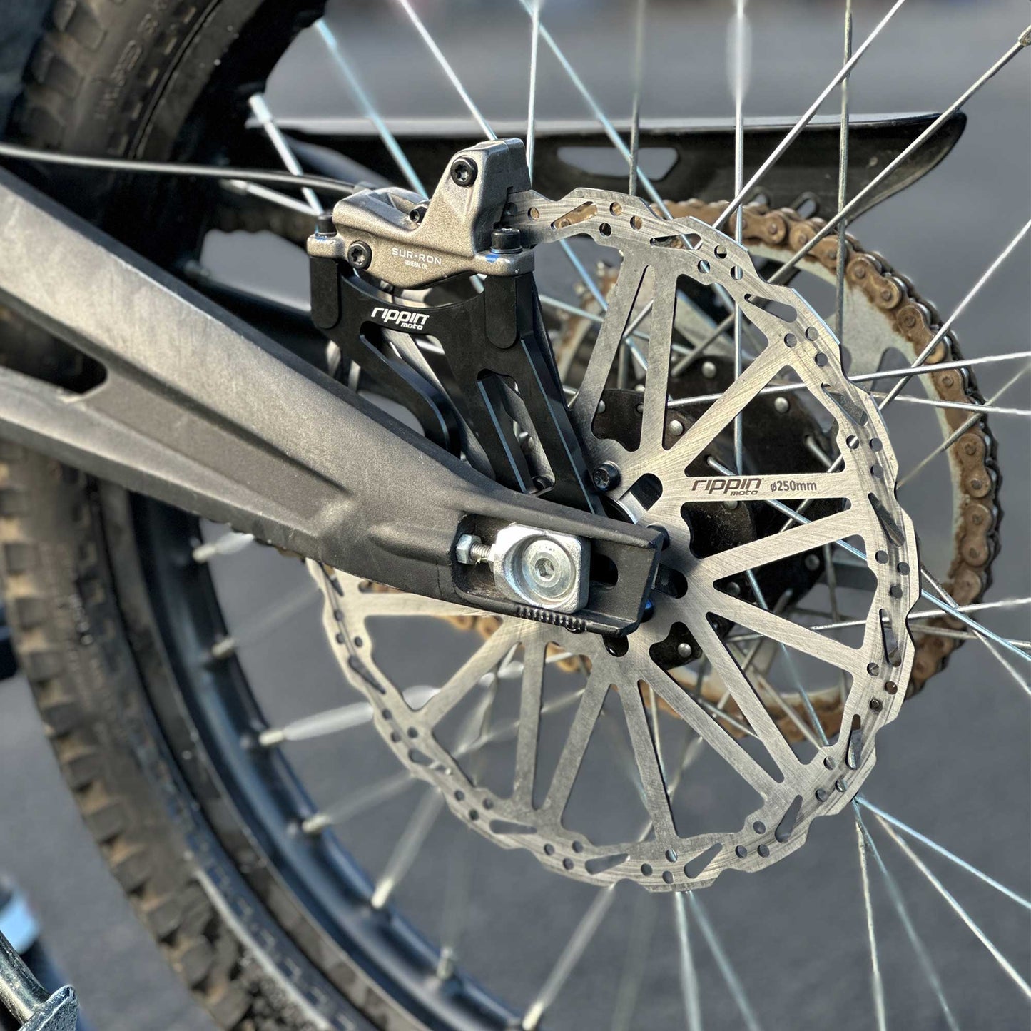 Rippin Moto 250mm Rear Caliper Adapter for Surron X & Segway X160 X260