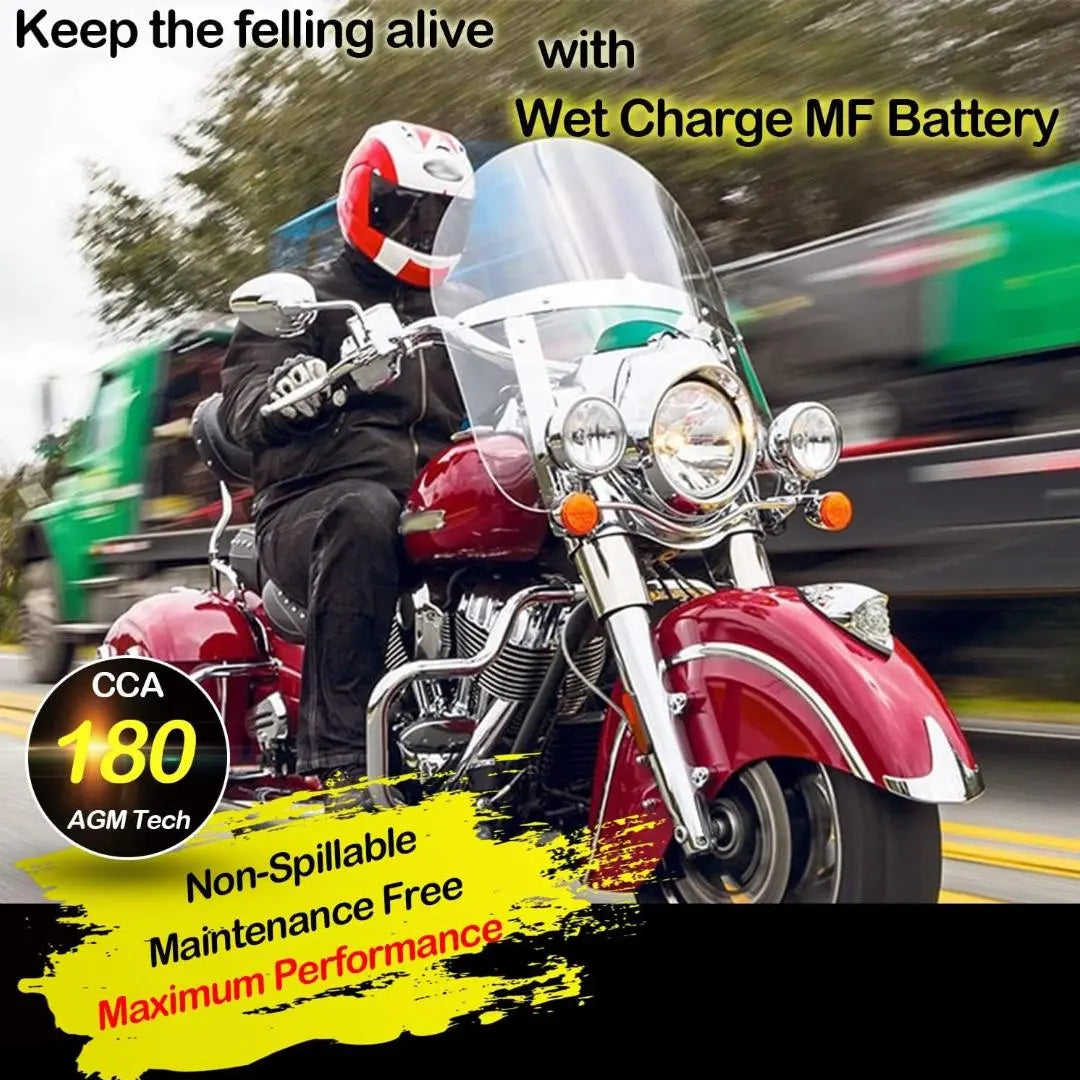 WEIZE YTX20HL-BS 12V 18Ah High Performance-Maintenance Free-Sealed AGM ETX20HL BS Motorcycle Battery