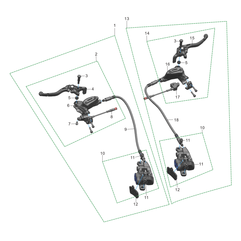 Talaria MX5 Left (Rear) Brake Master Assembly OEM