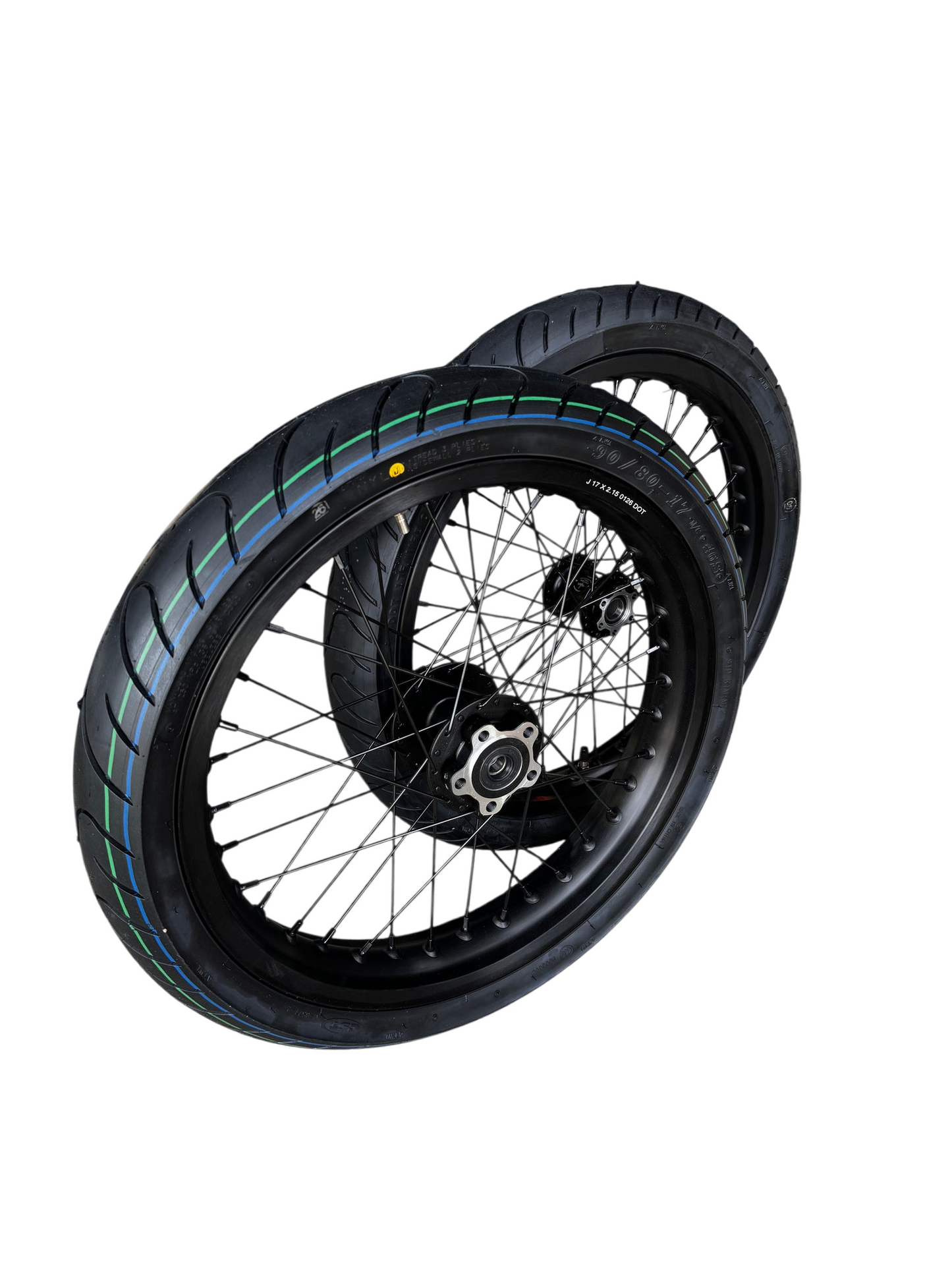 Surron Light Bee/Eride Pro Supermoto Wheel Set 17inch OEM All Black***NO ROTOR/SPROCKET***