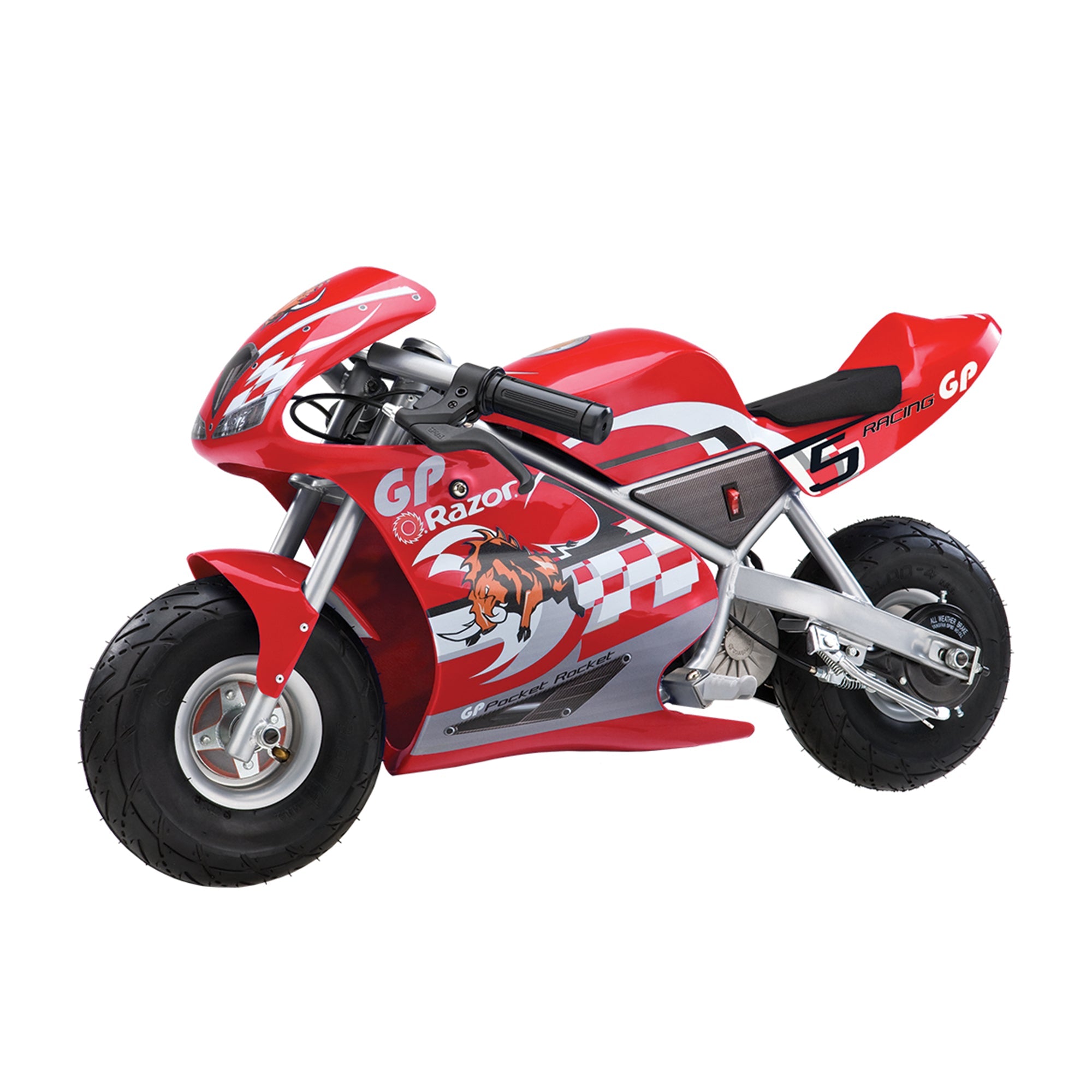 VM Express Razor 24 Volt Mini Electric Single Speed Racing Motorcycle Pocket Rocket Red