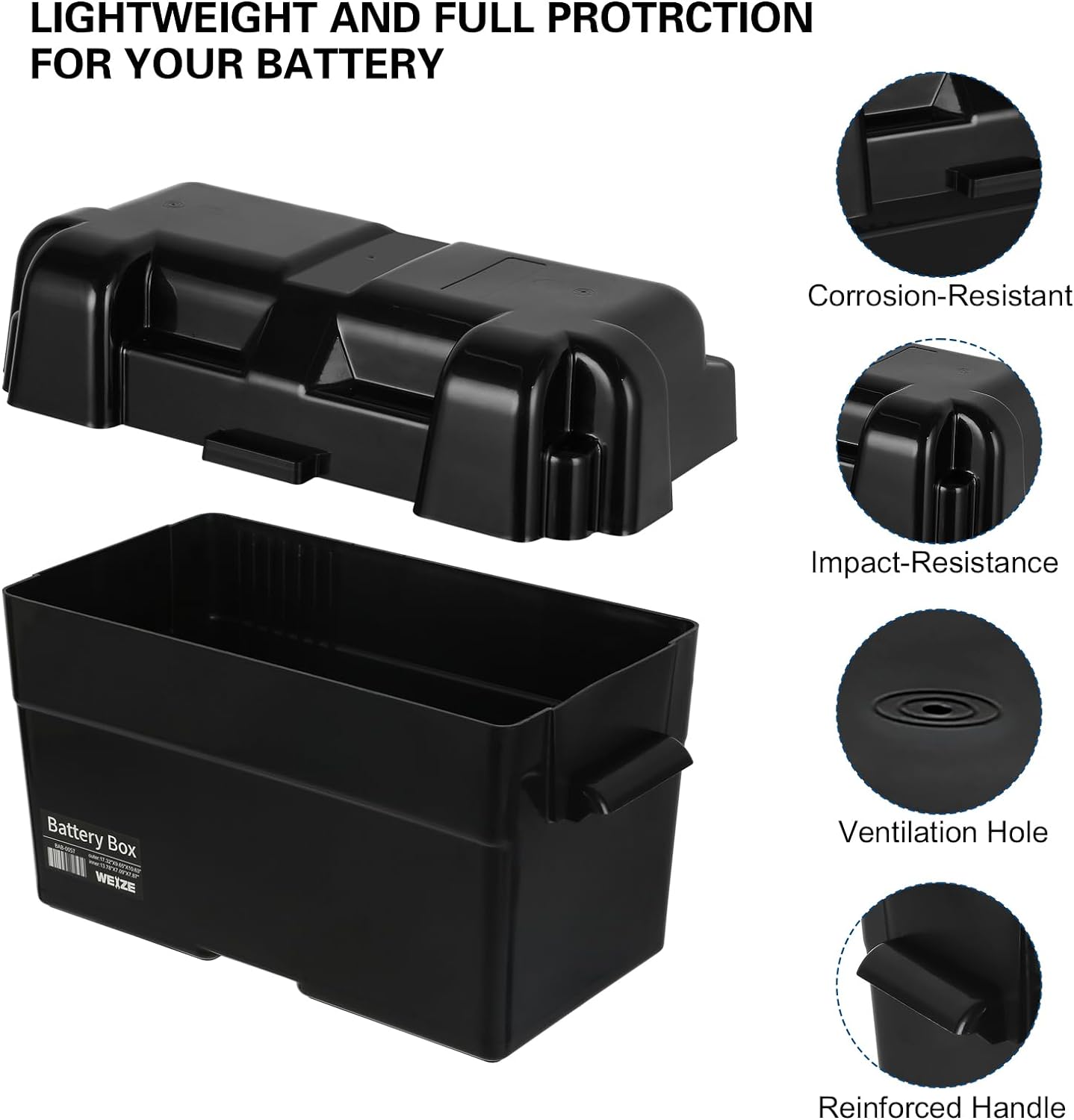 🔥WEIZE 12V 100Ah 1280Wh Lithium Battery, Group 31 Deep Cycle LiFePO4 Battery