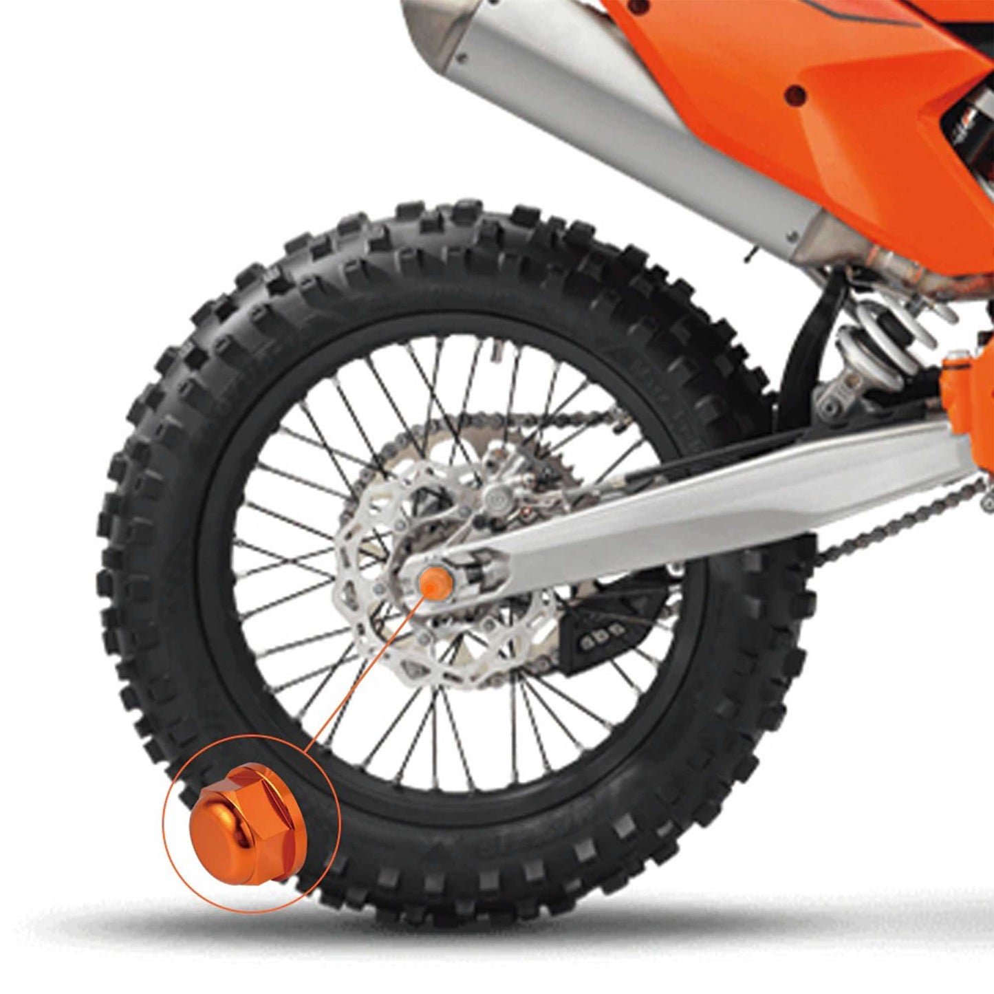 Rear Axle Nut M20x1.5 for KTM & Husqvarna [AI-7075]