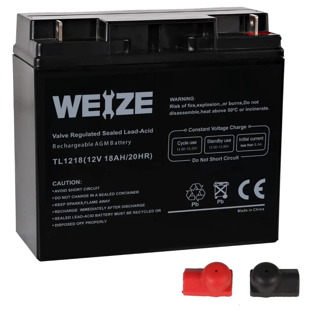 WEIZE 12V 18Ah SLA Deep Cycle AGM Battery