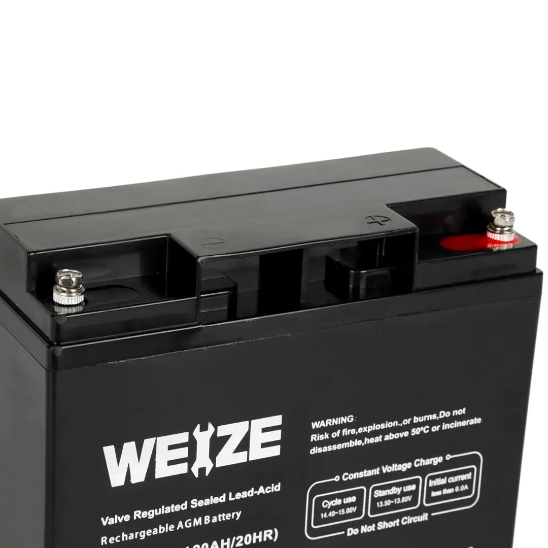 WEIZE 12V 20Ah SLA Deep Cycle AGM Battery