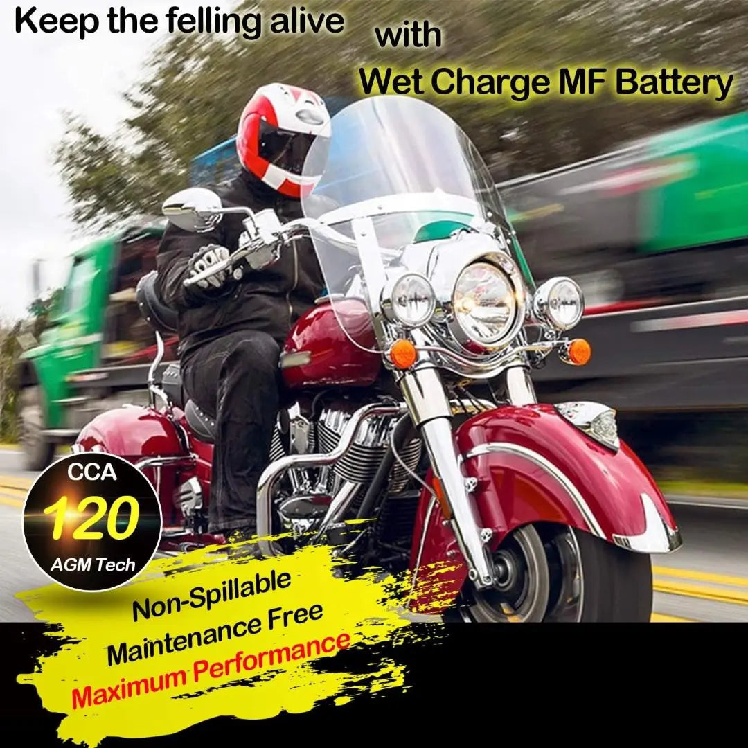 WEIZE YT7B-BS 12V 6.5Ah High Performance - Maintenance Free - Sealed AGM Motorcycle Battery YT7B BS For Yamaha ATV