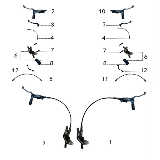 Complete Front Brake Assy 2.4mm Talaria Sting MX4 / X3