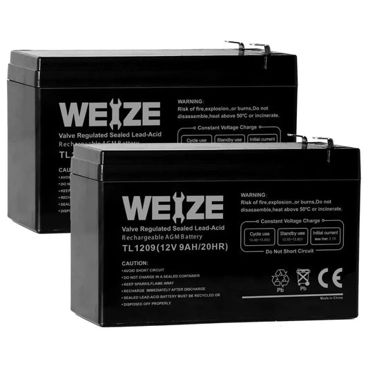 WEIZE 12V 9Ah Deep Cycle AGM Battery