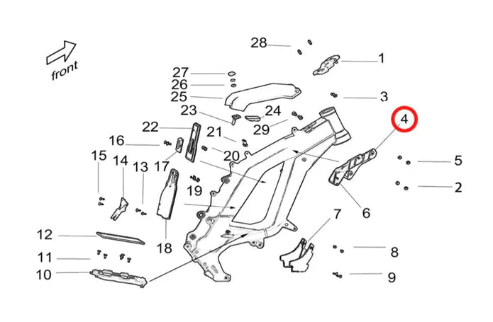 Light Bee Battery Positioning Support, Left/Right