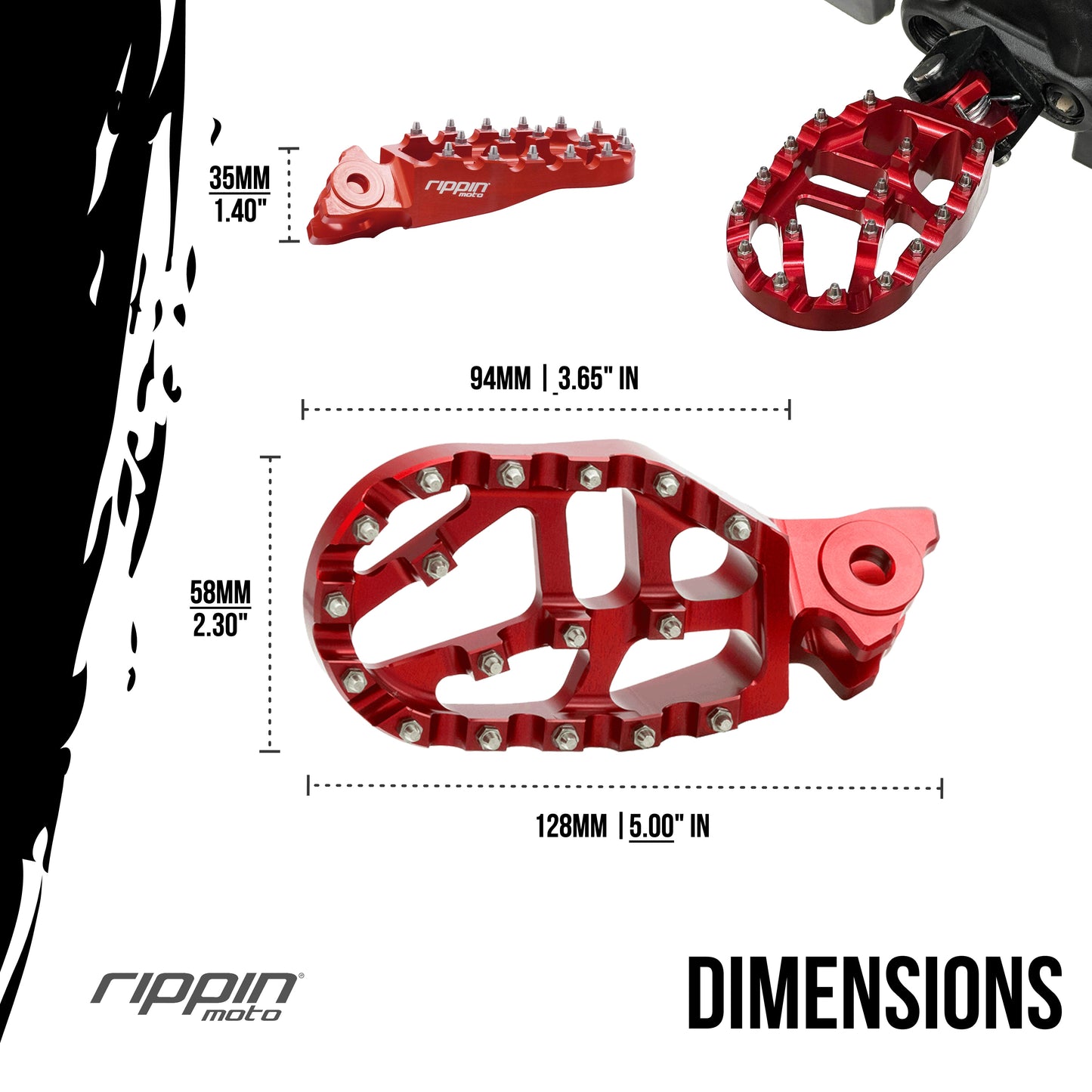 Race Spec Foot Pegs for E-Moto